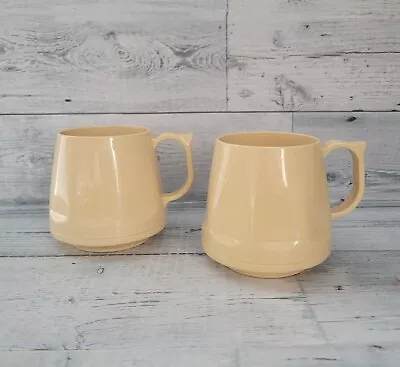 Vintage MCM Dinex Insulated Cups Mugs The Heritage Collection Cream -Set Of 2- • $10