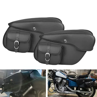 Motorcycle Side Saddle Bags Tool Bag For Kawasaki Vulcan VN  900 1500 1600 2000 • $129.99