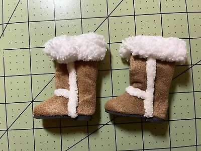 $15 • Buy Brown And Fur Doll Winter Boots For LeeAnn Sized Doll By Denis Bastien