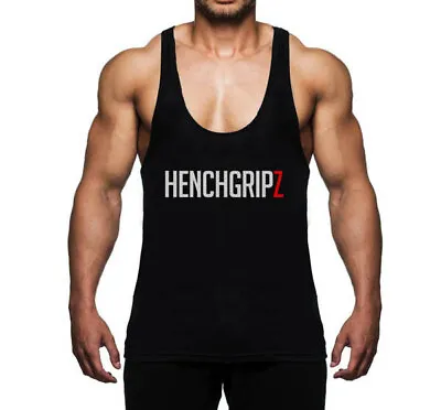 Bodybuilding Gym Muscle Y Back Stringer Vest Black Mens S - M - L - Xl • £9.99