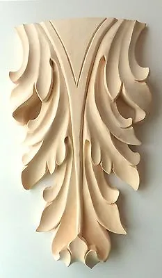 7 H 9 H 12 H Hand Carved RED OAK Linden Wood Leaf Applique Onlay Corbel  • $19.99