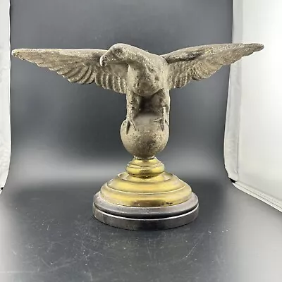 Antique Metal Civil War Era Eagle Flag Monument Topper • $299
