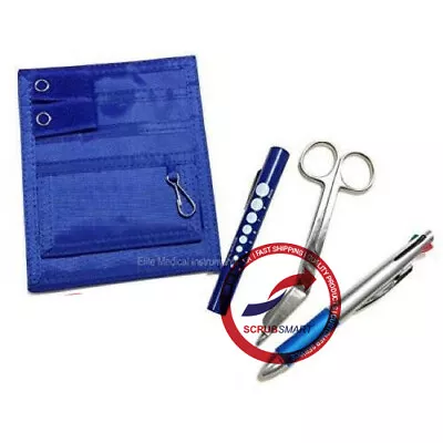 Royal Pocket Organizer Medical Belt Loop + Scissor + LED Penlight +Pen Nurse KIT • $11.99