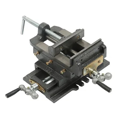 5  Cross Slide Vise Drill Press X-Y Clamp Heavy Duty Machine Metal 2 Way Black • $56