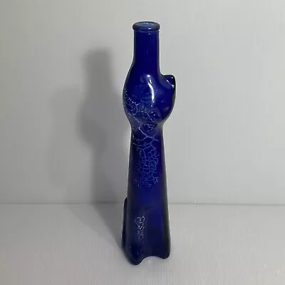 Mosel-Saar-Ruwer Riesling Cobalt Blue Glass Cat Shaped Bottle Cat • $23.40