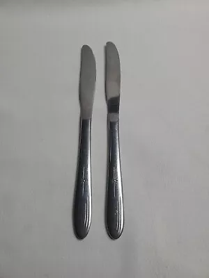 2 Vintage MCM Japan Starburst Star Atomic Stainless Steel Knives Silverware • $5.95