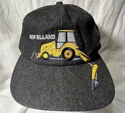 Vintage New Holland Rock Solid Excavator Snapback Trucker Hat  Cap K-Products • $18.20