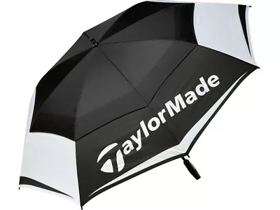 NEW TaylorMade 64  Double Canopy Black/White/Grey Golf Umbrella • $62.95