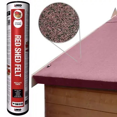 IKO Shed Felt | Red 8m X 1m | Garden Roofing Felt Bitumen Roof Sheet • £33.99