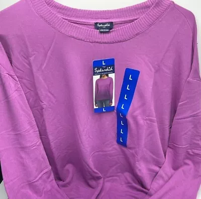 $24.95 • Buy Women's Size Large Splendid Pullover Ombre Long Sleeve Shirt Top Orchid Dip Dye