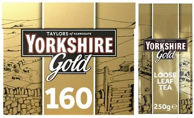 Taylor Of Harrogate Yorkshire Gold 160 Tea Bags 500G & 250g Loose Tea • £13.98