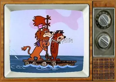 LIPPY The LION & HARDY Har Har Fridge MAGNET 2  X 3  SATURDAY MORNING CARTOONS • $8.25