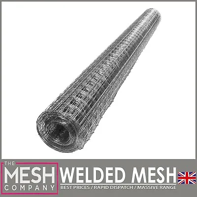 25mm Galvanised Welded Wire Chicken Rabbit Mesh 1  X 1  19G 5 Metre X 900mm • £19.99