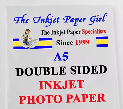 £9.72 • Buy 30 Shts A5 155g Double Sided Gloss/Gloss Flyer Inkjet Photo Paper 