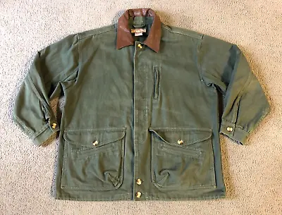 VTG 90s Guess Sportswear Men's Green Button Up Canvas Barn Chore Jacket - Medium • $40