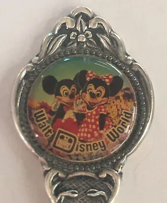 Vintage Souvenir Spoon US Collectible Walt Disney World Mickey & Minnie Mouse • $3.99