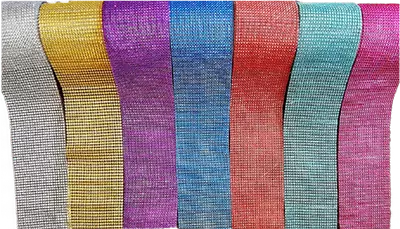 £0.99 • Buy Metre Coloured Diamante Rhinestone Diamond Effect Ribbon Trim Mesh Cake