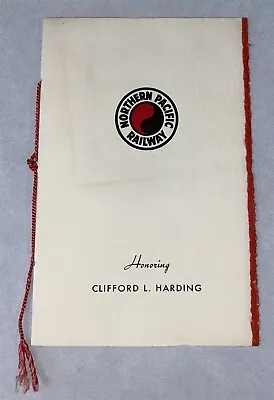 $24.99 • Buy 1968 Northern Pacific Railway Clifford Harding Retiring Railroad Dining Car Menu