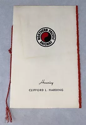 $24.99 • Buy 1968 Northern Pacific Railway Clifford Harding Retiring Railroad Dining Car Menu