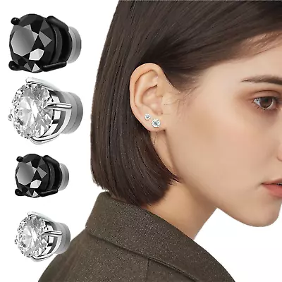 *BUY 1 GET 1 FREE* Titanium Steel Magnetic Stud Earrings Non-Piercing Clip On US • $7.25