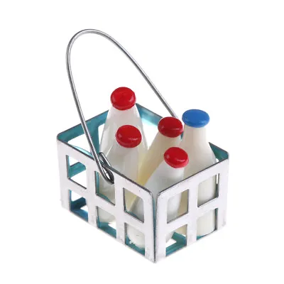 Miniature Milk Bottles & Miniature Beverages In Basket Milk Bottle Kit-ca • $1.93