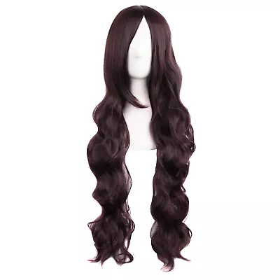 Long Hair Spiral Side Bangs Curly Cosplay Costume Synthetic Wig (Black Mixed Br • $20.69