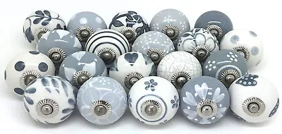 $7.19 • Buy Vintage Ceramic Knobs With Beautiful Handmade Flower Painting Cabinet Knobs