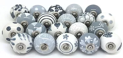 Vintage Ceramic Knobs With Beautiful Handmade Flower Painting Cabinet Knobs • $13.31