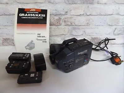 JVC Videomovie GR-AX35 Compact VHS Camera Recorder Player Spares/Repair Untested • $31.07