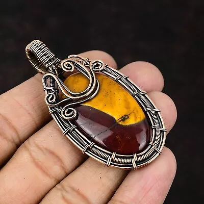 Mookaite Gemstone Wire Wrapped Pendant Copper Handmade Jewelry For Women 2.64  • $19.50