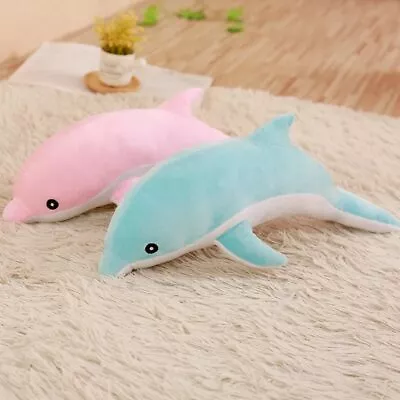 Kawaii Dolphin Plush Toys Lovely Stuffed Soft Animal Pillow Dolls Children Gift • £3.39