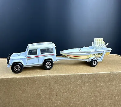 Matchbox Special Edition Bacardi Rum Land Rover 90 & Seafire Boat/trailer • £9