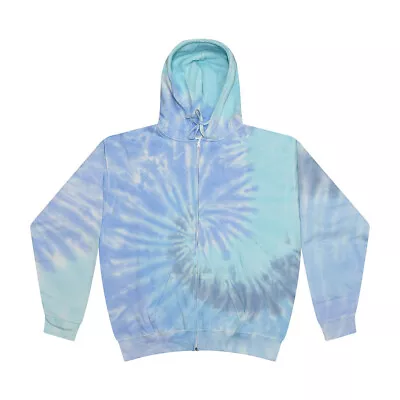 Tie Dye Zip Up Hoodies Lagoon Adult S To XXXL 80% Cotton L/S  Zipper • $20.65