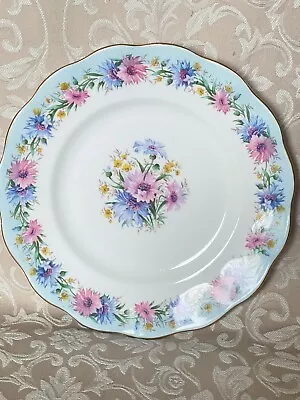 Foley Cornflower Floral 8  Lunch Or Salad Plate Bone China England. Vintage • $6.50