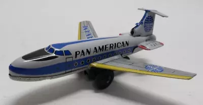 Vintage Tin Friction Toy Airplane Pan American 5  Boeing 727 Japan • $12