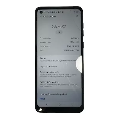 Samsung Galaxy A21 SM-A215U - 32GB - Black (Unlocked) (SEE SCREEN) • $39.99