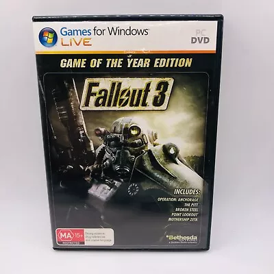 PC Game Fallout 3 - Game Of The Year Edition Post-Apocalyptic Role Playing • $16