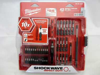 NEW Milwaukee 42pc Shock Wave Impact Driver Bit Set 48-32-4407  Free Shipping • $24.95