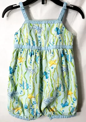 Gymboree Fish Bubble Romper 6-12 Month Splash One Piece Beach Cruise Turtle Baby • $22.99