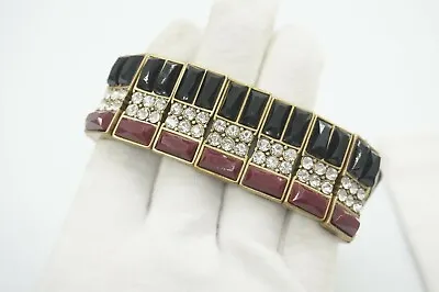 J.Crew Multi Color Stone & Crystal Stretch Cuff Bracelet*Beautiful*No Pouch* • $18.88