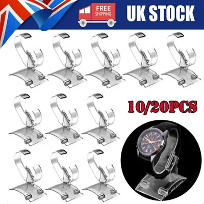 10/20X Clear Acrylic Bracelet Watch Display Holder Stand Rack Jewelry Showcases • £9.23