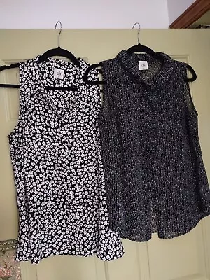 Lot Of 2 Cabi Tops # 5913 And  #5733 Sleeveless Blouse Size SMALL EXC • $36