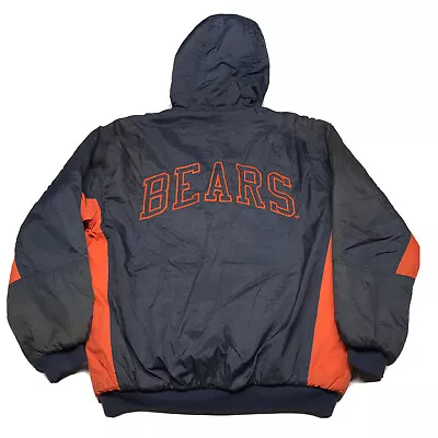 Vintage 90s Chicago Bears Puffer Jacket Coat Men’s Medium Quilted NFL Football • $39.99