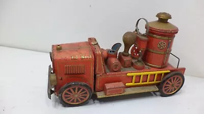 Vintage F.D No. 7 MT Trademark Litho Fire Brigade Truck Battery Tin Toy Japan • $37.46