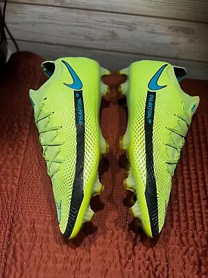 Nike Phantom GT Elite DF FG Mens Size 9.5 Lime Glow/Aquamarine Soccer Cleats • $119.99