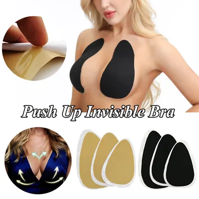 £3.59 • Buy Womens Cup Bra Thin Invisible Silicone Breast Pads Boob Lift Tape Nipple Cover