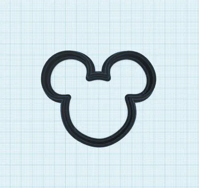 Mickey Mouse Head Cookie Cutter Disney Character  Food Safe PLA 3D Printed • $2