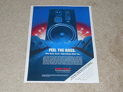 Realistic Mach Two Speaker Ad 1984 Article 1 Pg Radio Shack Beast • $9.99