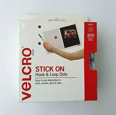 Velcro Stick On Hook & Loop Dots 22mm White - Holds Up To 500g • $69.95