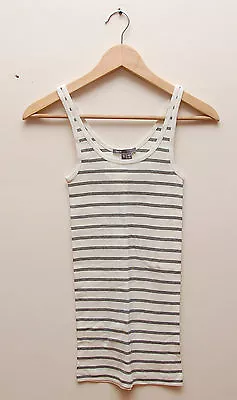 W433 Nwt Vince Ribbed Women Triples Stripe Tank Size M $58 • $21.59